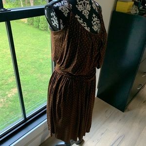 XXS BROWN POLKADOT BCBG DRESS